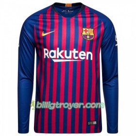 Billige Fotballdrakter FC Barcelona Hjemmedraktsett 2018/19 Langermet